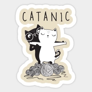 Cat-tanic Yarn Adventure Sticker